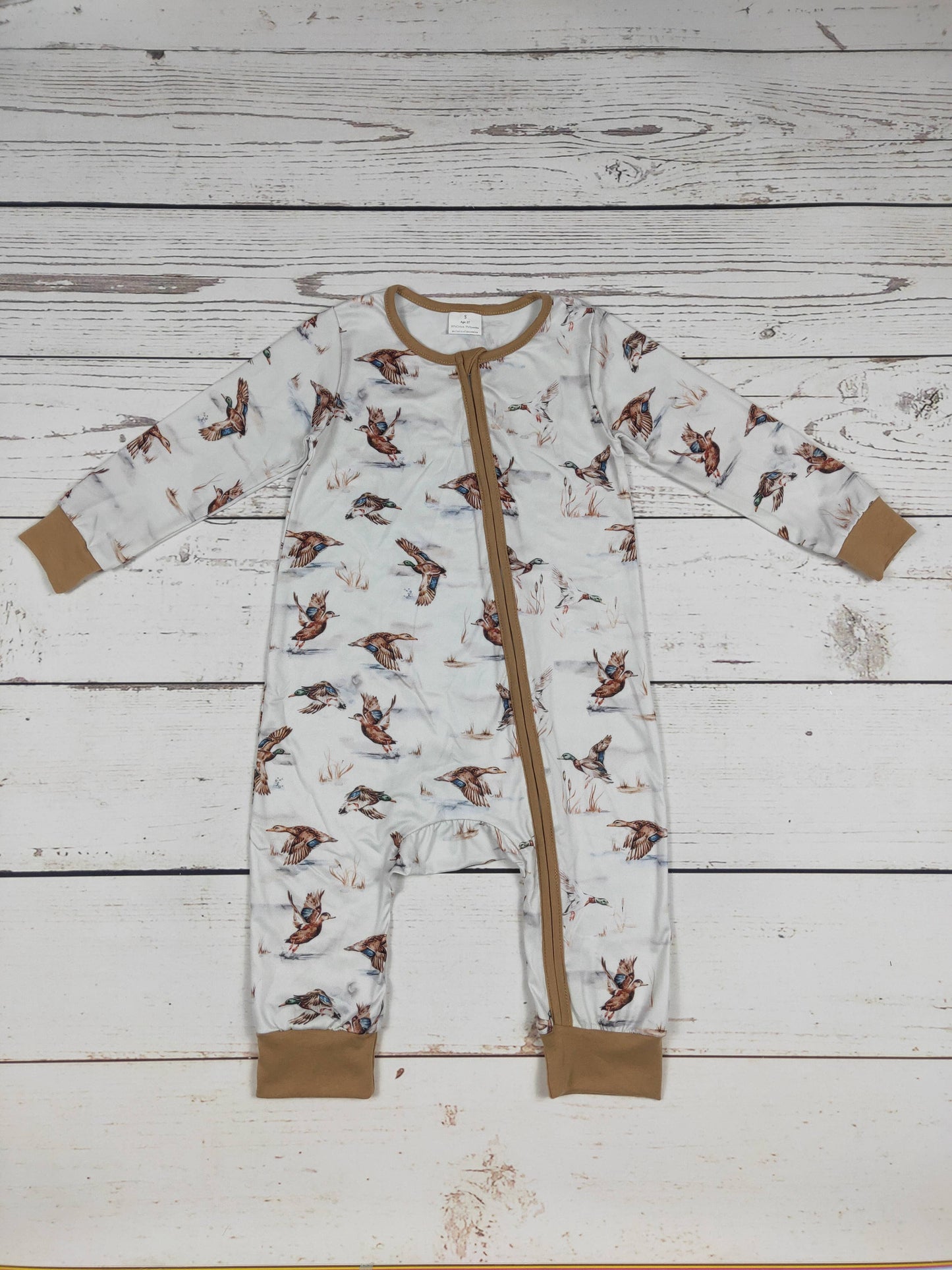 Duck Zipper Romper - Boys