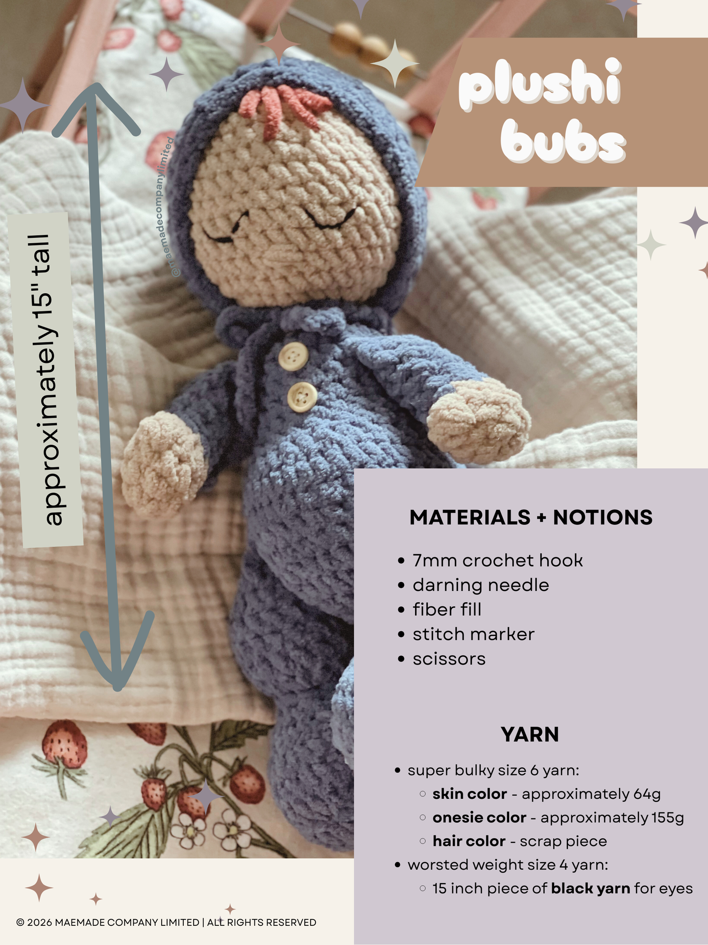 plushi bubs + bitty bubs Baby Doll Pattern Bundle