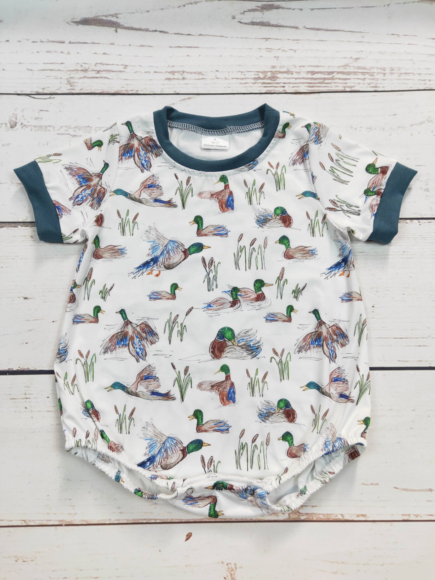 Duck Printed Bubble Romper