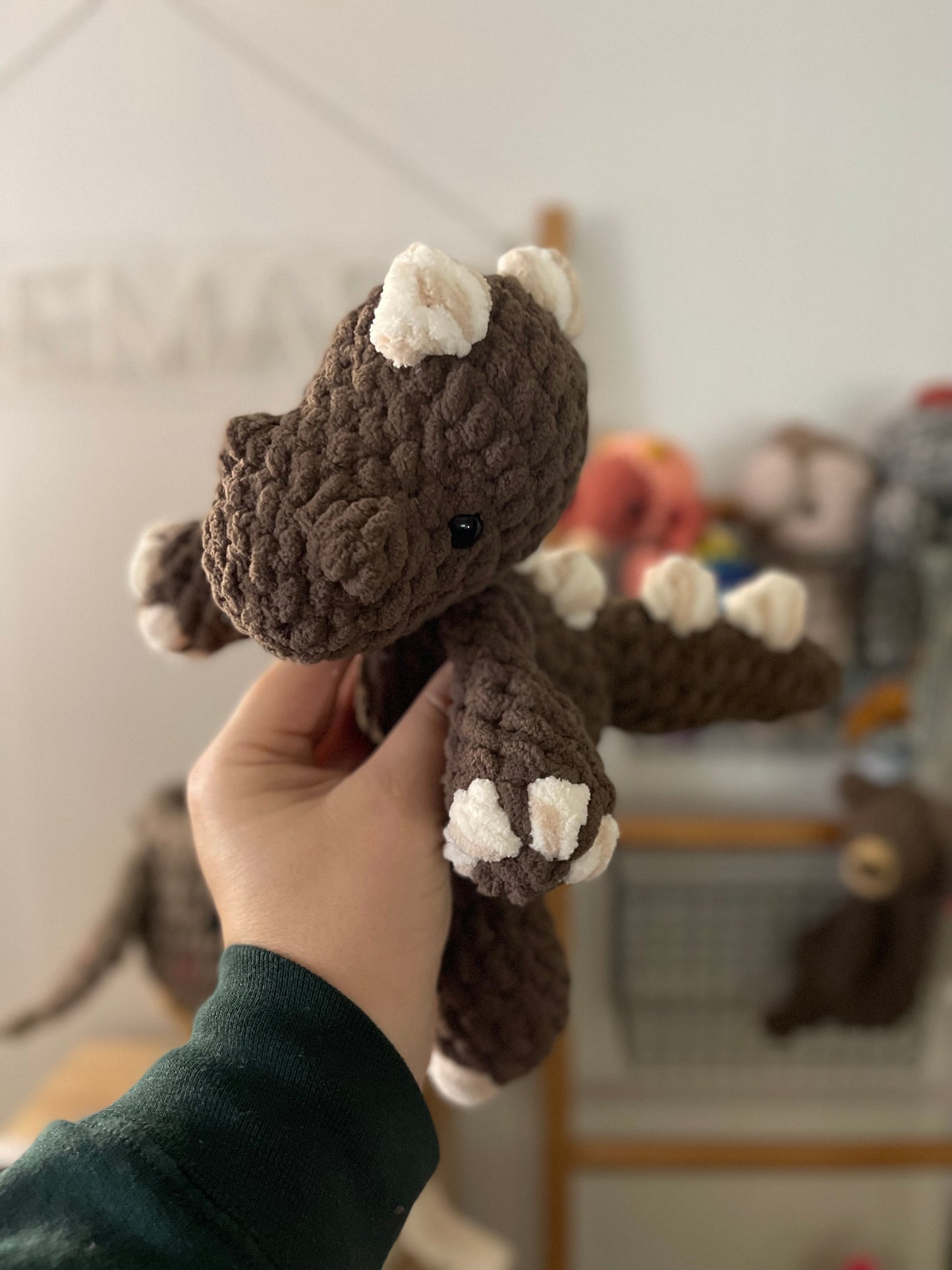 Dozer the Dino - Plushie Brown