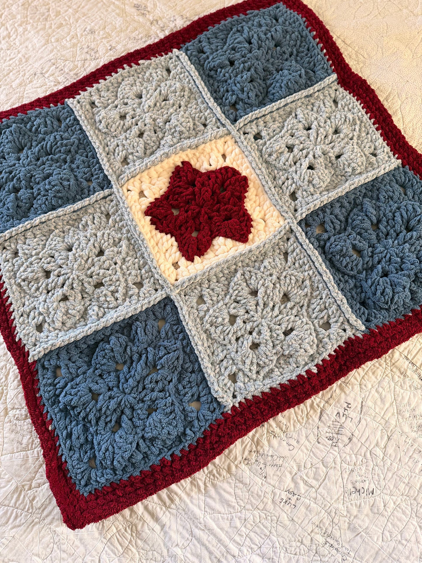 Starlit Gingham Baby Lovey Blanket