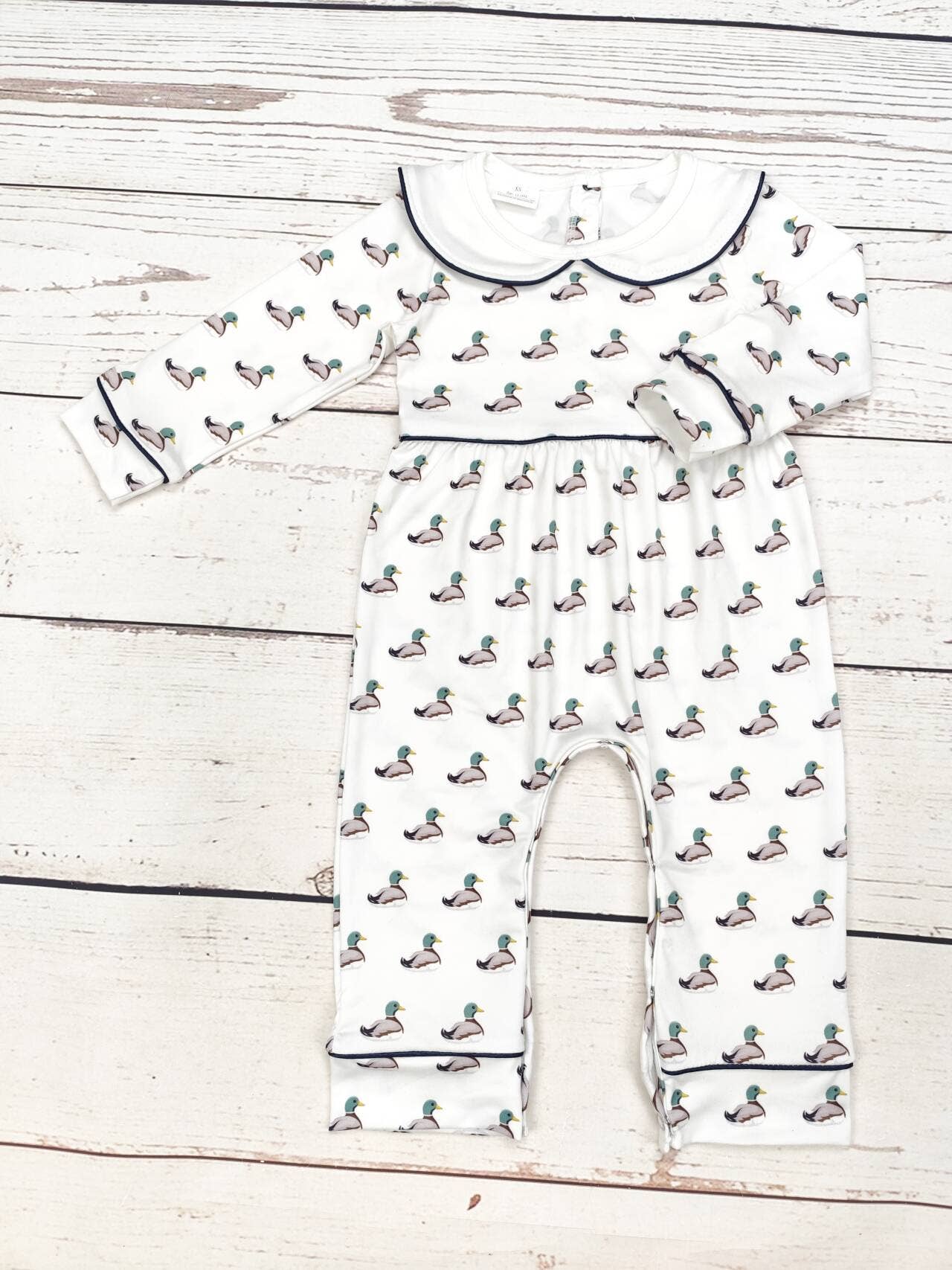 Duck Print Romper - Girls