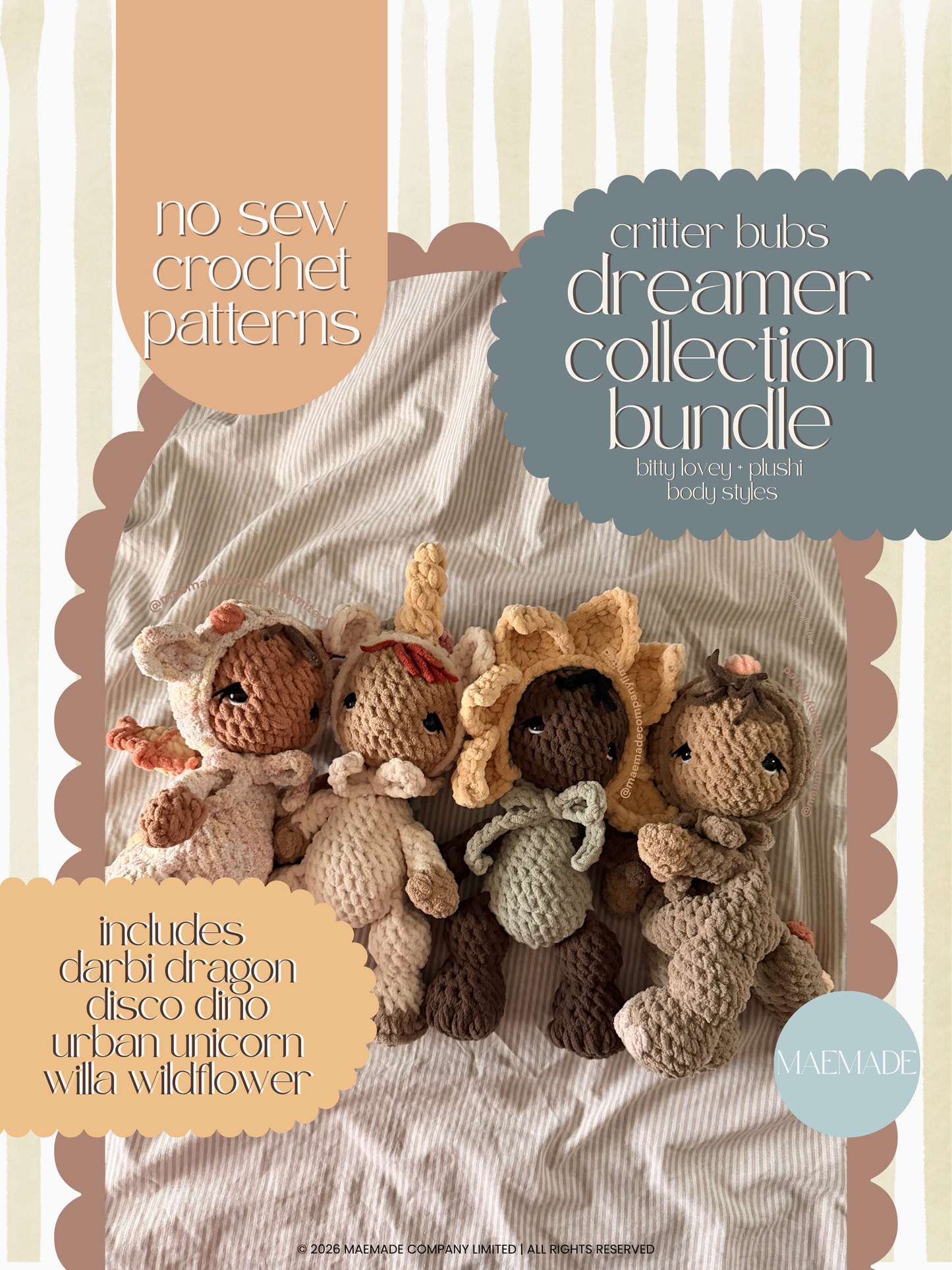 dreamer collection critter bub Pattern Bundle