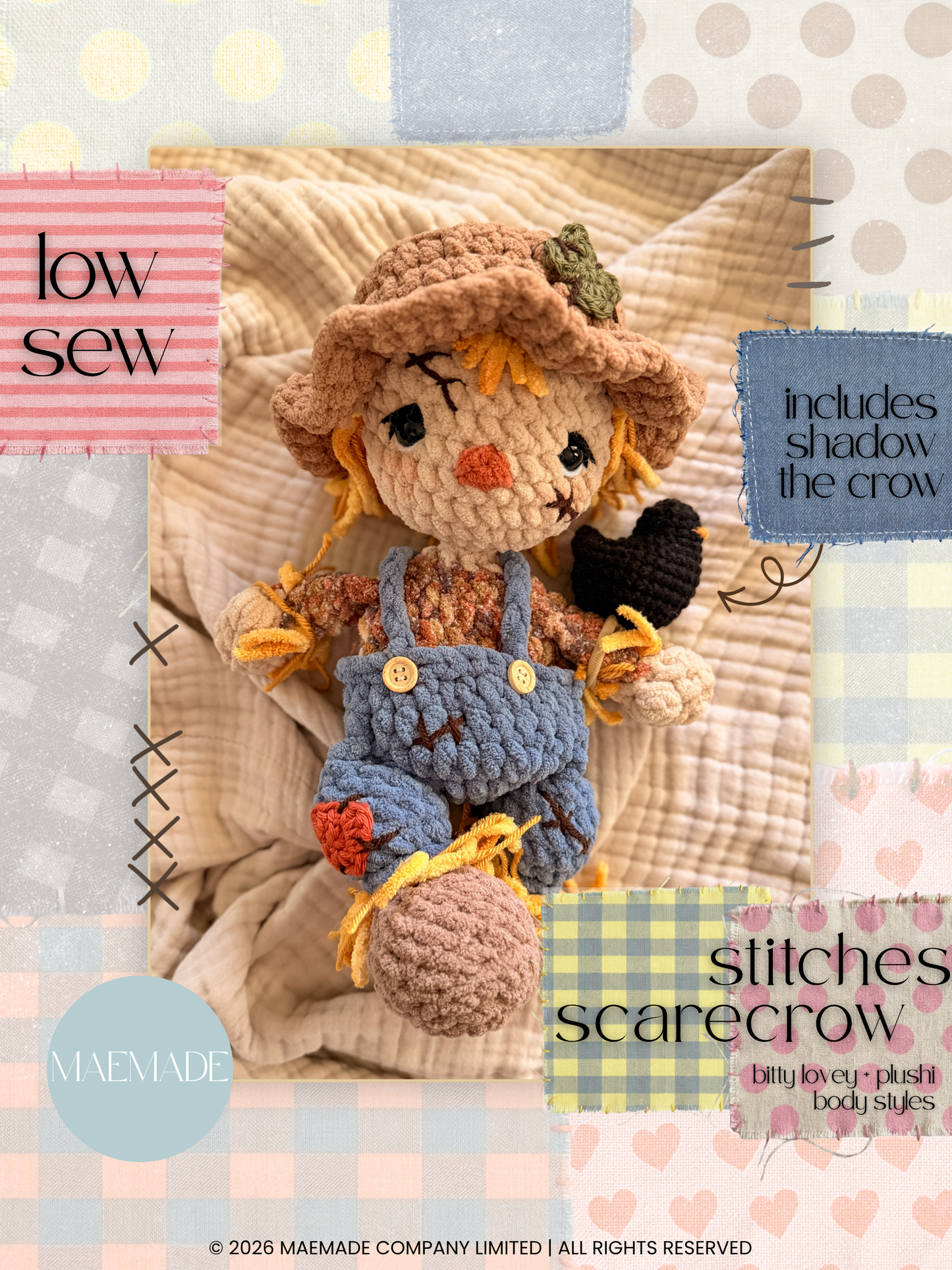 stitches the scarecrow critter bub Pattern