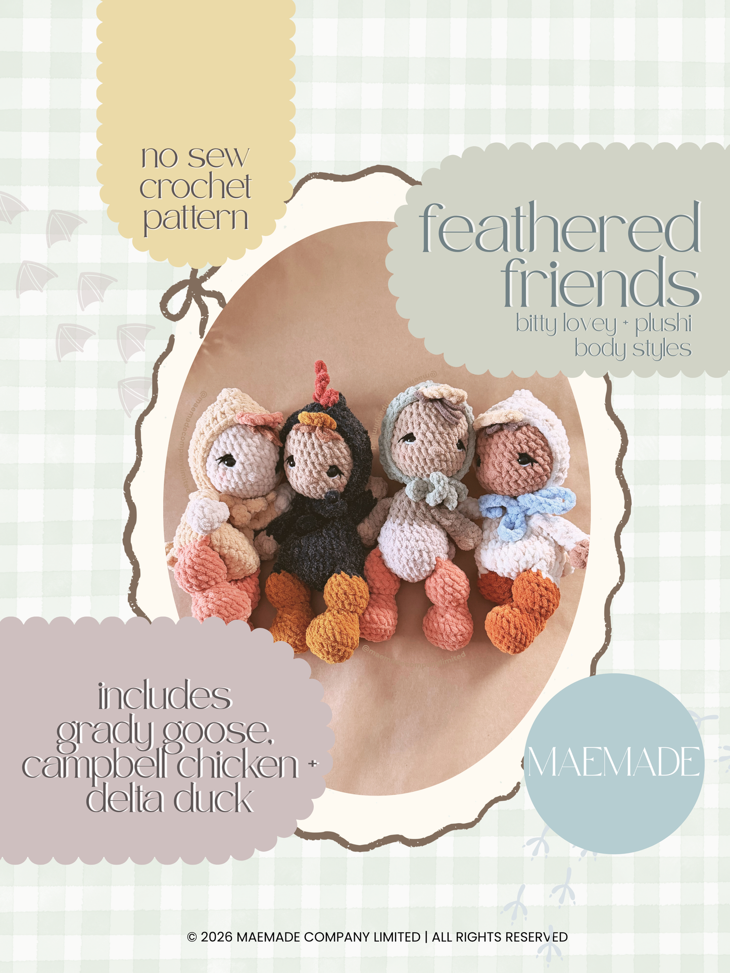 feathered friends critter bub Pattern