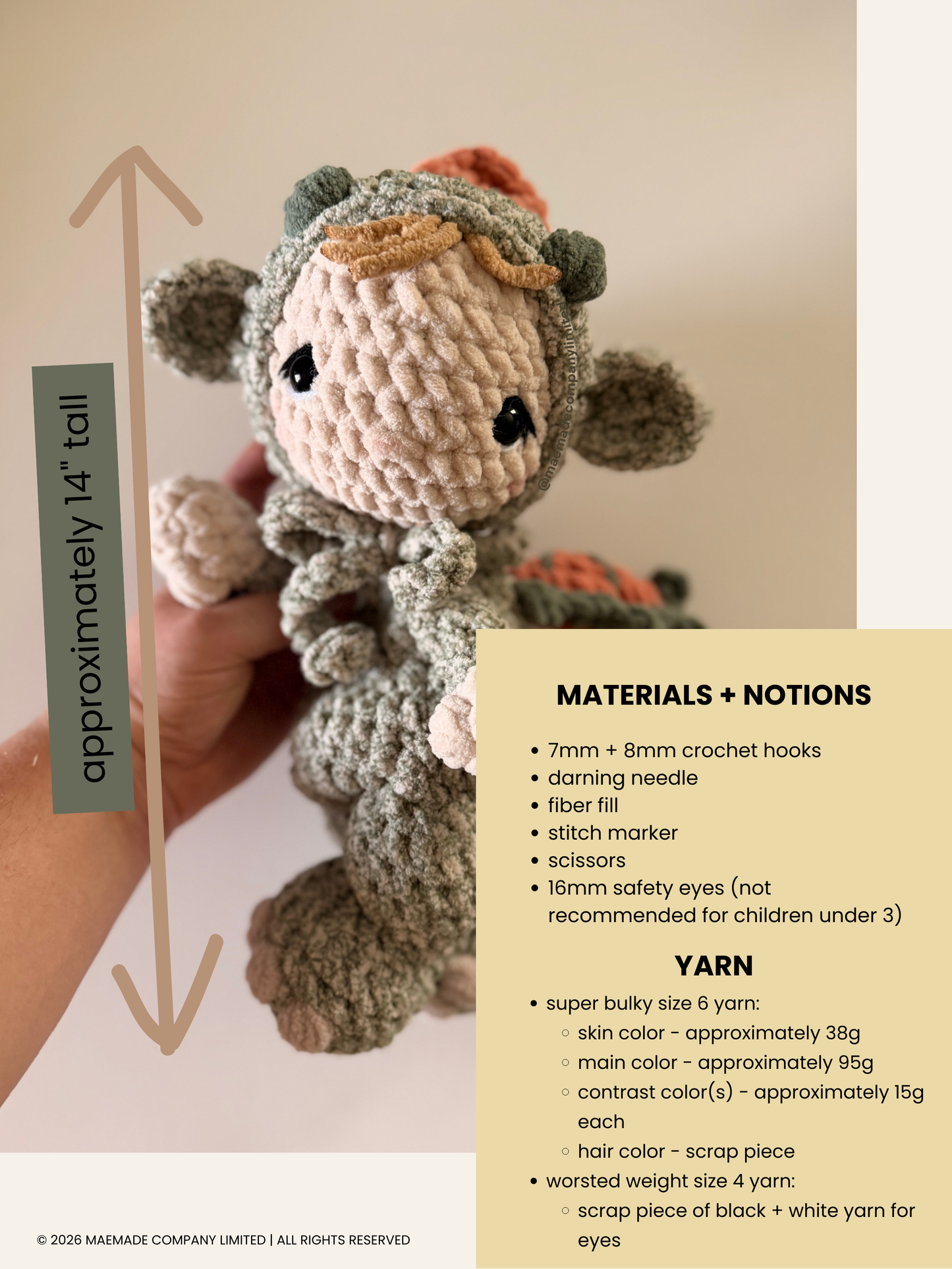 darbi dragon critter bub Pattern