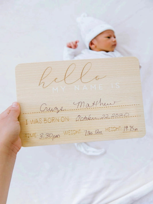 Baby Arrival Plaque