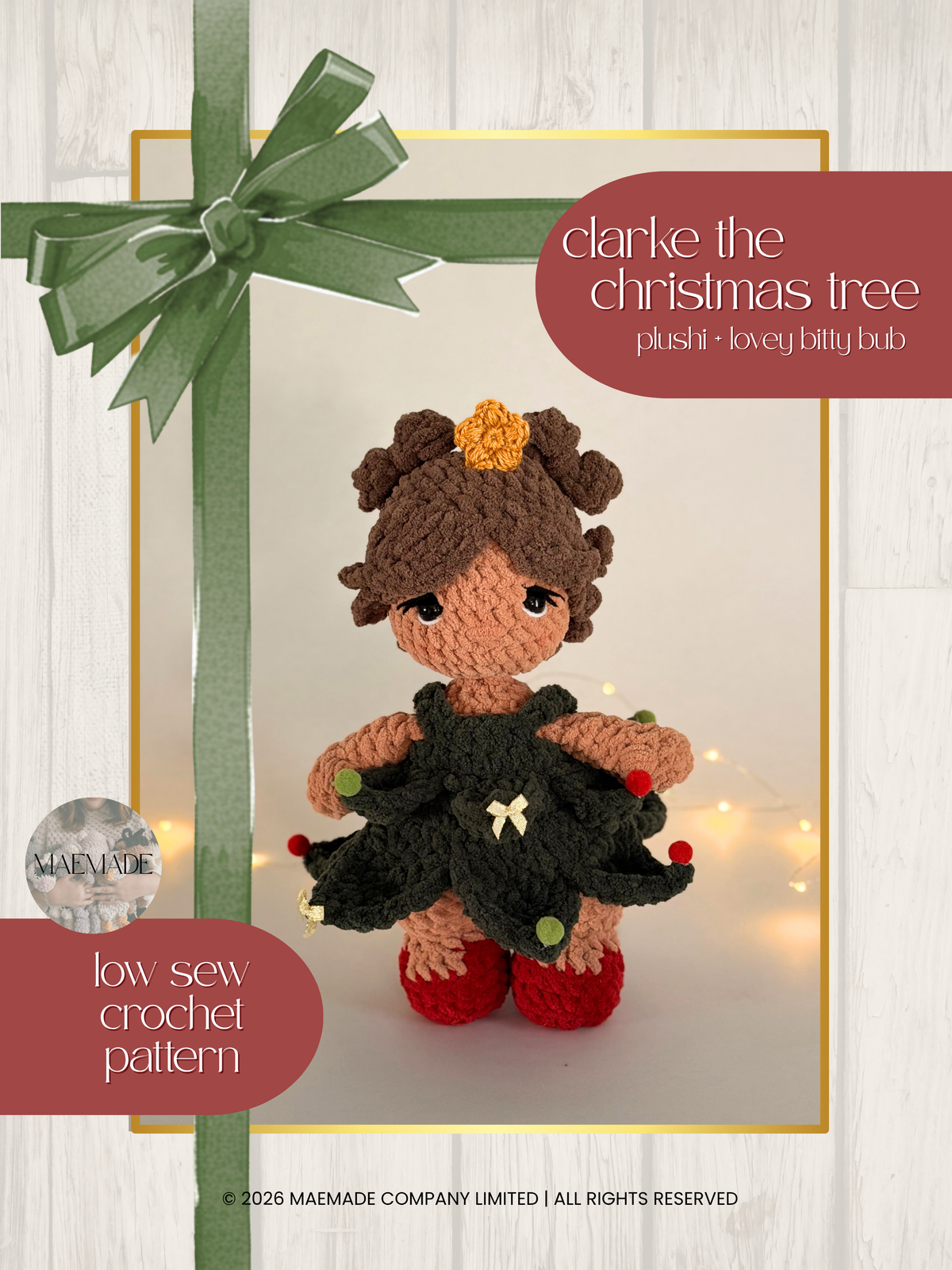clarke the christmas tree Crochet Pattern