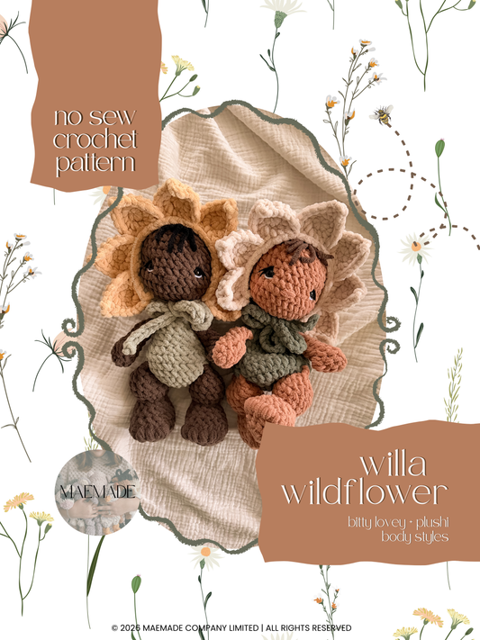 willa wildflower critter bub Pattern