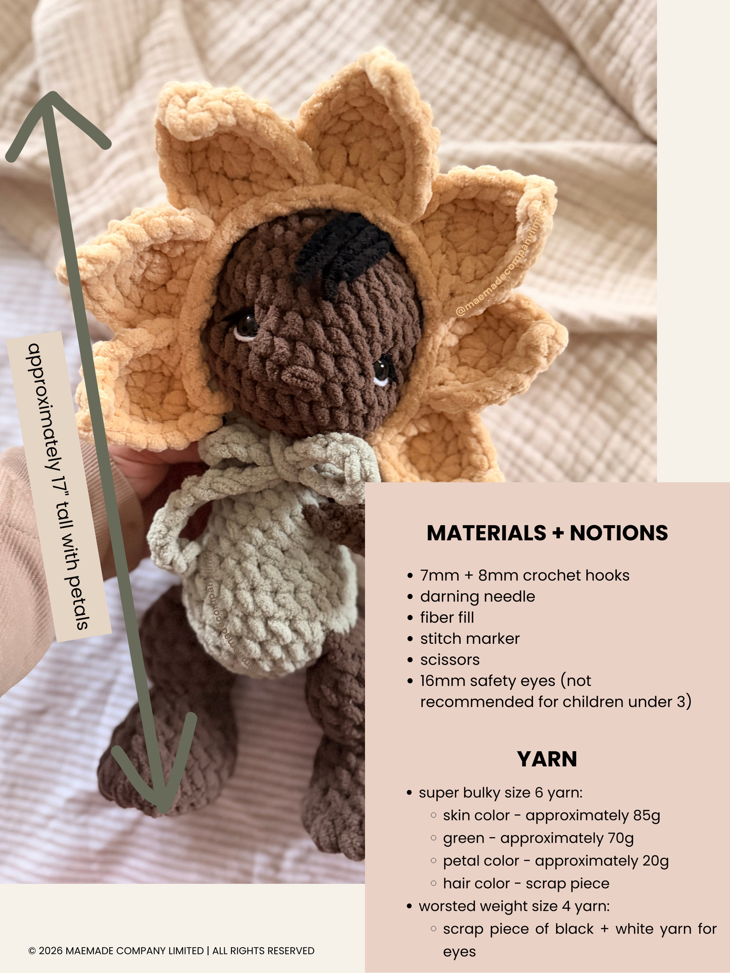 willa wildflower critter bub Pattern