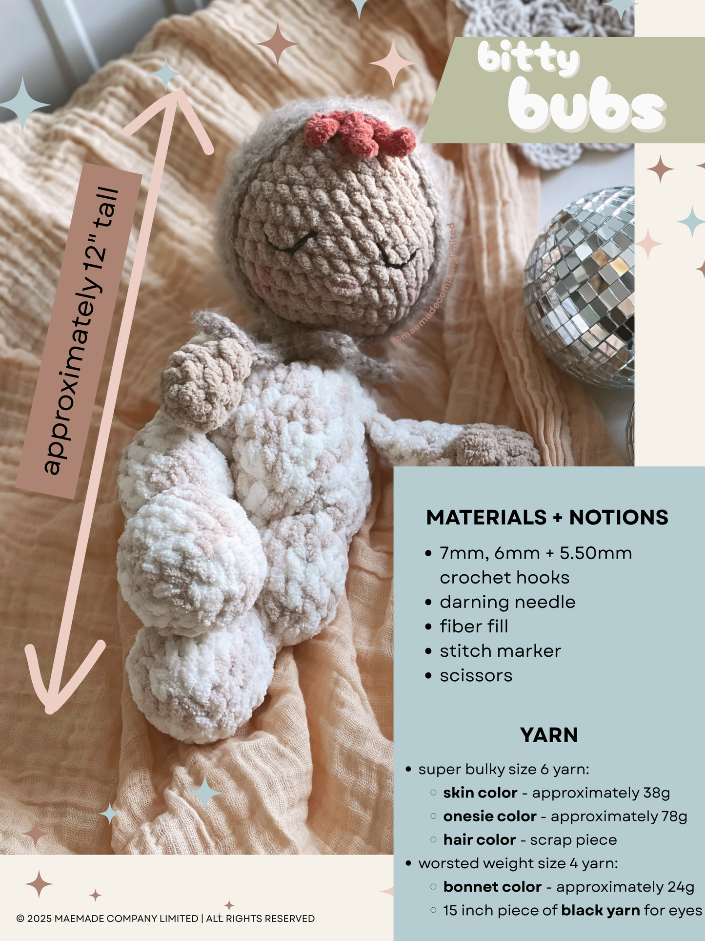 bubs + bitty bubs Baby Doll Crochet Pattern BUNDLE