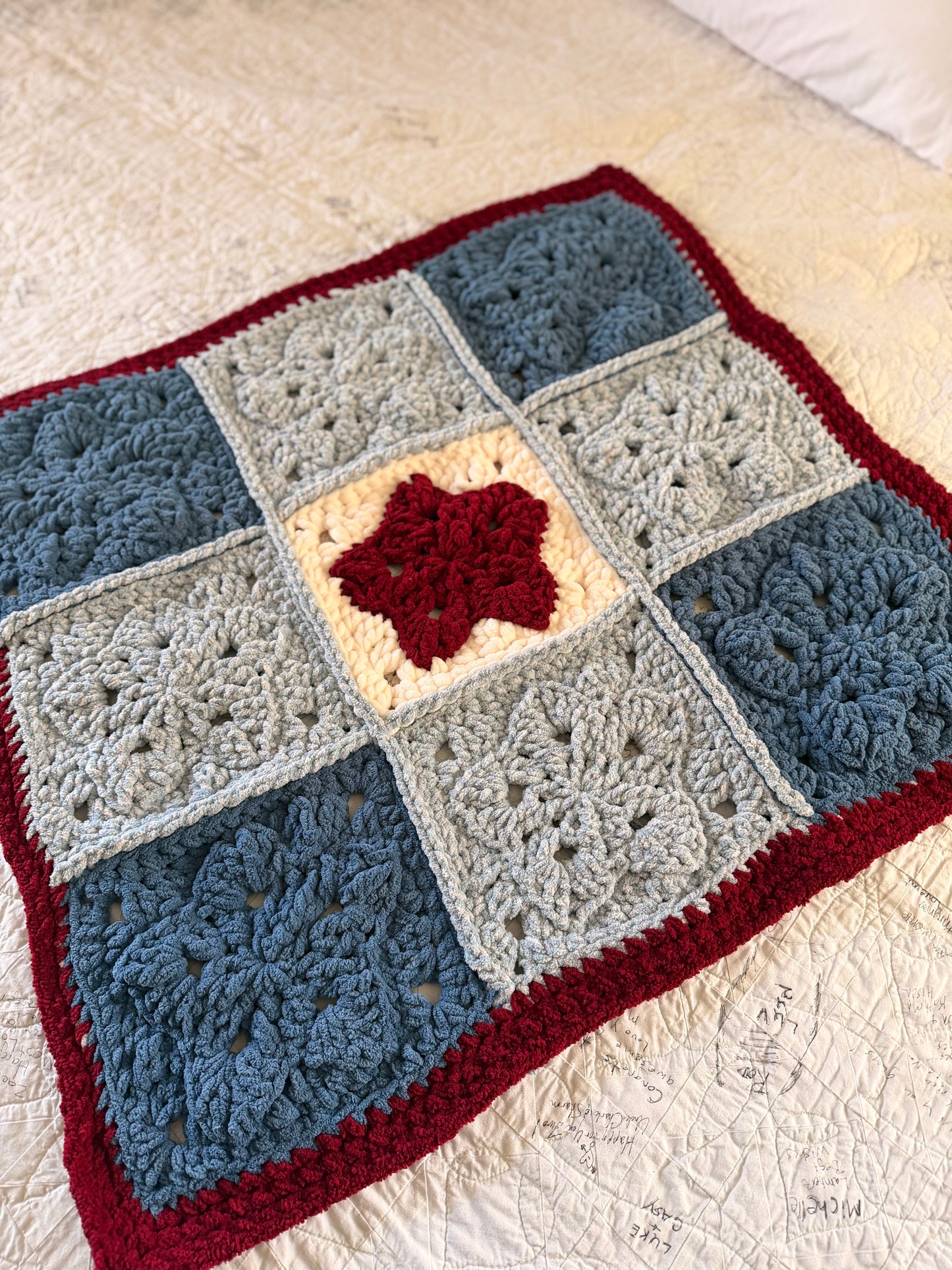 Starlit Gingham Baby Lovey Blanket