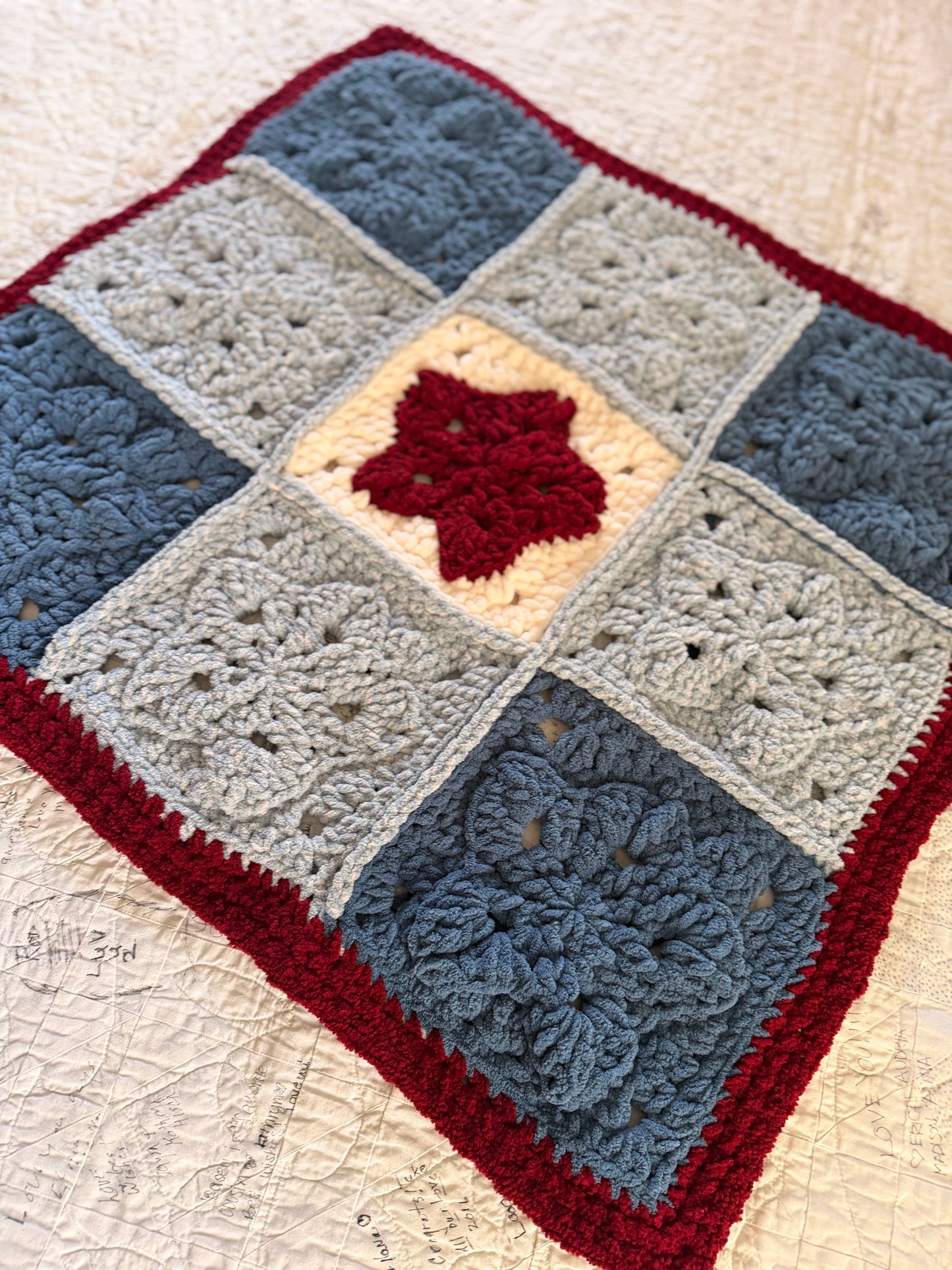 Starlit Gingham Baby Lovey Blanket